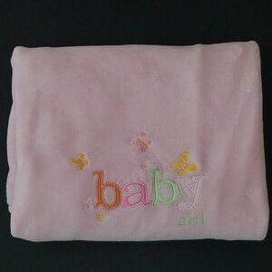 Northpoint Pink Baby Girl Fleece Blanket Lovey Butterflies Flowers